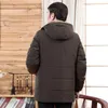 2022 Nueva chaqueta de invierno Hombres Espesar Parkas cálidas con capucha LG Coat Fleece Chaquetas masculinas Outwear A prueba de viento Acolchado Down Parkas T120 u5NX #