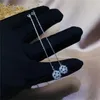 Pendientes de tuerca joyería de plata 925 ciervo D Color Moissanite para moda de chica joven