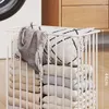 Torby na pranie proste koszyk wąskostrzelne koła duża pojemność brudne ubrania łazienka mobilna Ubrania do przechowywania