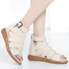 Casual Shoes ZXRYXGS Summer Open Toe Genuine Leather Sandals Flat Roman 2024 Large Size Cool Boots Women