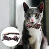 Colliers de chien 2 pièces collier de chiot chat noeud papillon cloche accessoire pour animaux de compagnie en plein air avec cou de chaton réglable pour