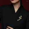 Broschen Exquisite Drachenform-Brosche, elegante chinesische Tierkreiszeichen-Reversnadel, ethnischer Stil, Brustnadel, Zubehör für die Jahresparty