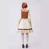 Halen Vuxen Little Red Riding Hood Stage Spela idyllisk herrgård Farm Maid Party Costume X2KH#