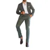 traje verde oliva para hombre, esmoquin ajustado para boda, ropa formal persalizada, chaqueta y pantales, novedad de 2023, 2 peças v06d#