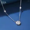 Tartışmalar gerçek gerçek marka mücevherleri yıldız nokta 925 STERLING Silver Light lüks kolye yaz basit canlı yayın kişiselleştirilmiş klavikula n