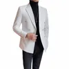 2023 Style britannique Automne Hommes Busin Costume Veste Fi Double Boutonnage Blazers Slim Fit Casual Mariage Tuxedo Dr Manteau C2iO #