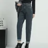 Dames jeans hoge taille Harlan denim vrouwelijke negende volledige dad -broek vrouwen losse veelzijdige mode -broek