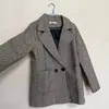 한국 에디티 영국 양모 느슨한 편안한 단색 탑 여성 코트 2024 새로운 원피스 재킷 여자 봄과 가을 코트 d9f7#