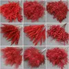 10 Teile/los Rote Serie Künstliche Blumen Material Burgund Hochzeit Straße Führen Hintergrund Wand Blumen Dekor Hause Gefälschte Blumenstrauß Arrangieren 240322