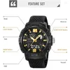 Wristwatches SKMEI Genuine Men's Electronic Watch Silicone Strap Three Time Stopwatch Timer Ring Alarm LED Luminous 24-Hour 2163