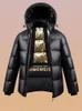 FI 2023 Vinterens svarta guld varm huva Cott-Padded Jackor Outwear Solid Color Down Coats Man Loose Thick Top Parkas M4TW#