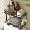 Bathroom Shelves Shees 1Pc Accessories Shelf Above The Toilet Tank Wrought Iron Punch- Mti-Functional Storage Rack Drop Delivery Home Dh1Al