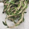 Leaves 10M/Lot Hemp Vine Green With Wedding Decorated Rope DIY Hang Tag Cords Rattan Party Fabric Woven Gift Packing String