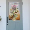 Fleurs décoratives Noël larme Swag couronne de fleurs porte guirlande d'hiver pour extérieur intérieur ferme décoration de la maison ornement