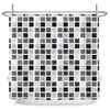 Shower Curtains Waterproof Curtain With Hooks 3D Mosaic Printed Bathroom Polyester Cloth Bath For Decoration