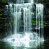 Aufkleber Türaufkleber Wasserfall Natur Landschaft 3D-Fototapete Wasserdichte Türtapete Selbstklebende Wandtattoos Heimdekoration