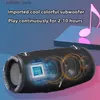 Haut-parleurs portables étanche 100W haut-parleur Bluetooth haute puissance RGB couleur lumière caisson de basses sans fil 360 stéréo surround TWS FM boom box Q240329