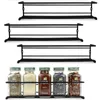 Kitchen Storage Rack Organizer Spices Multipurpose Punch-free Accessories Set Metal Wall-mounted Drain