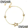 Kedjelänkarmband Enshir Vintage Hollow Star Armband för kvinnor Temperament Party Jewelry Gift Drop Delivery OT0EB