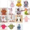 15 styles cute animal Towels bathrobe Flannel Kids shark fox mouse owl model cartoon Nightgown Children Hooded bathrobes C1710 LL