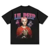 designerka T Shirt Mens Polo Hip Hop Lil Peep Print z High Street T-shirt z krótkim rękawem