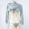 Amine Bunny Girl Cosplay Kostuums Vrouwen Sexy Capuchon Bodysuit Lg Mouw Trui Lingerie Drie Punt Badpak Bikini Ondergoed 61pe #