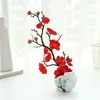 Kwiaty dekoracyjne bonsai jedwabna śliwkowa sztuczna rośliny doniczkowe kwiaty symulacja wazon zimowej gałęzi