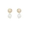 Dangle Earrings Natural FreshWater Baroque Pearl S925 Silver Needle Stud W/ ECO Brass14k Gold Korea Fasion Jewelry For Women HYACINTH