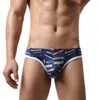 Underbyxor män roliga kort tecknad tryckt andningsbara underkläder cucea u-konvex påse slip gay trosor calzoncillos manlig bikini