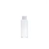 Bouteilles de stockage Bouteille en plastique vide transparente rechargeable, couvercle rabattable blanc, épaule plate PET 100ml120ml150ml200ml250ml, conteneur d'emballage