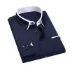 8xl 7XL Chaud!Hommes d'été Casual Cott LG-manches Chemises / Homme Slim Fit Printemps Revers Busin Dr Shirt Tops Marque Vêtements F7zQ #