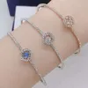 Pulseira de joias Swarovskis Pulseira redonda com coração dinâmico e pulsante, pulseira feminina com coração brilhante e saltitante