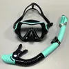 Professional Diving Mask Waterproof Soft Silicone Glasses UV Goggles Adult Snorkel Set Scuba Supplies Snorkeling Sets 240321