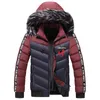 2021Neue Pelzkragen-Reißverschlussjacke winddichter Mantel Abarth-Logo-Druck Winter-Männer mit Kapuze Daunenjacke Warmer Parka-Mantel Y0Hq #