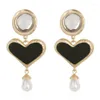 Dangle & Chandelier Fashion Heart Resin Drop Earring For Women Wedding Jewelry Boho Simulated Pearl Statement Party Gifts 2022Dang304V