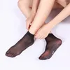 Femmes chaussettes 10/1 paires été couleur de la peau Transparent ultra-mince cristal antidérapant Nylon soie femme courte cheville Meias