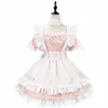 sweet Cute Pink Lolita Dr Japanese Anime Cosplay Maid Outfit Dr Cute Halen Makeup Cosplay Costume for Girls Women c36b#