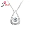 Pendentifs Grande Promotion 925 en argent Sterling goutte d'eau pendentif collier pour femmes filles scintillant cristal bijoux cadeau