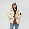 2023 Winter Nieuwe Witte Eend Donsjack Mannen Capuchon Zip-Up Warme Verdikte Koppels Puffer Jas Fi Vintage Casual windjack X1i3 #