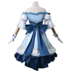 nilou Nouveau Costume de Cosplay Genshin Impact Costume de Cosplay Lolita Filles Usure Quotidienne Bleu Dr Maid Carnaval Uniforme Costume de Fête 71Aa #