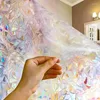 Window Stickers Privacy Film Clings 3D Decorative Stained Glass Decals Static Cling Sticker Non-Adhesive 45x100cm