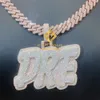 Certificats GRA, Double couche, bijoux en argent Rose + blanc, pendentif en diamant Moissanite glacé Hip Hop Vvs1