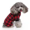 Cão vestuário inverno pijamas roupas xadrez quente quatro pernas macacões casaco para pequeno filhote de cachorro gato chihuahua pomeranian noite camisa calças