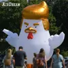 wholesale High quality inflatable chicken Turkey hen outdoor decorative cartoon balloon with blonde golden hair for advertising