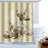 Duschgardiner Ankomst Dragonfly Animal Curtain 12 Hook Polyester Fabric 3D Tryck Badrum Vattentät baddekor