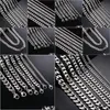 Chaînes 1 pièce taille 3.6mm-9mm chaîne à maillons cubains collier pour hommes bracelet en acier inoxydable couleur bijoux masculins livraison directe colliers Penda otfpv