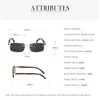 Natürliche Holz Randlose Sonnenbrille Männer Luxus Marke Designer Klassische Rechteck Rahmenlose Holz Sonnenbrille für Männer UV400 240322