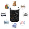 Çamaşır çantaları inek fizik denklemleri sepet katlanabilir kapasite kıyafetleri depolama kutusu matematik bilimi öğretmeni geometrik hediye bebek engel
