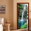 ステッカー3Dフォト壁紙滝の自然景観ドアステッカーPVC防水性自己添付ドア壁画壁画3D家の装飾