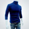 men Shirt Solid Color Lg Sleeves Slim Fit Breathable Basic Soft Half-high Collar Elastic Anti-shrink Autumn Tops Male Clothes 88Ee#